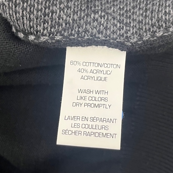 Van Heusen Mens 2XL Sweater Vest Black Gray Knit Button Front V-Neck Outdoor - Picture 4 of 7